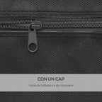 SPORTNOW Cover Ping Pong 257x153x5 cm in black polyethylene with buckles and hinges included - Borgè