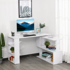 corner desk with 5 white shelves 120 x 100 x 74.5cm - Borgè