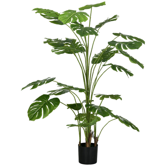 Homcom artificial plant Monstera 180cm high for interior and outdoor with vase included - Borgè