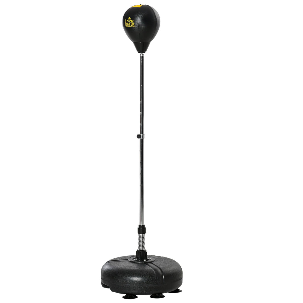 Boxing bag at adjustable height, gloves included, in pe and metal, 45x45x133-151cm, gold - Borge' Group Limited