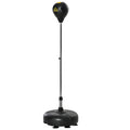 Boxing bag at adjustable height, gloves included, in pe and metal, 45x45x133-151cm, gold - Borge' Group Limited