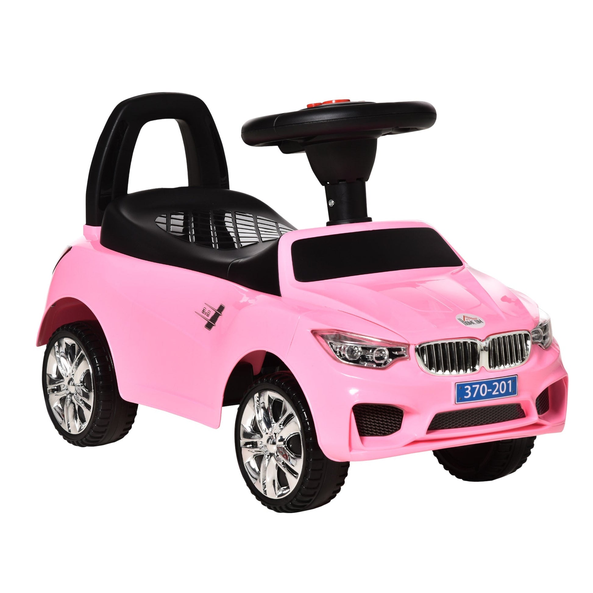 Machine for children rideable headlights and integrated music, 18-36 months - Rosa - Borgè