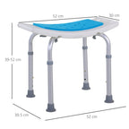 Homcom aluminum shower stool and non -slip plastic, adjustable heights - Borgè