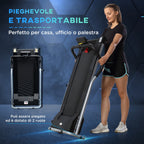 Electric Folding Treadmill with LCD Screen and 2 Wheels for Home or Office Training, 500W Motor, 10km/h Speed - Borge' Group Limited