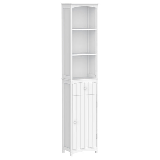 Column Cabinet MDF white saving for bathroom 35x24x170cm - Borgè