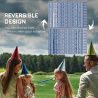 Outsunny outdoor carpet 182x274 cm folding and reversible, in blue and white polypropylene - Borgè