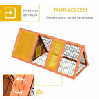 Rabbit and Pet Cage, Fir Wood Rabbit Hutch 118 x 50 x 45 cm - Borge' Group Limited