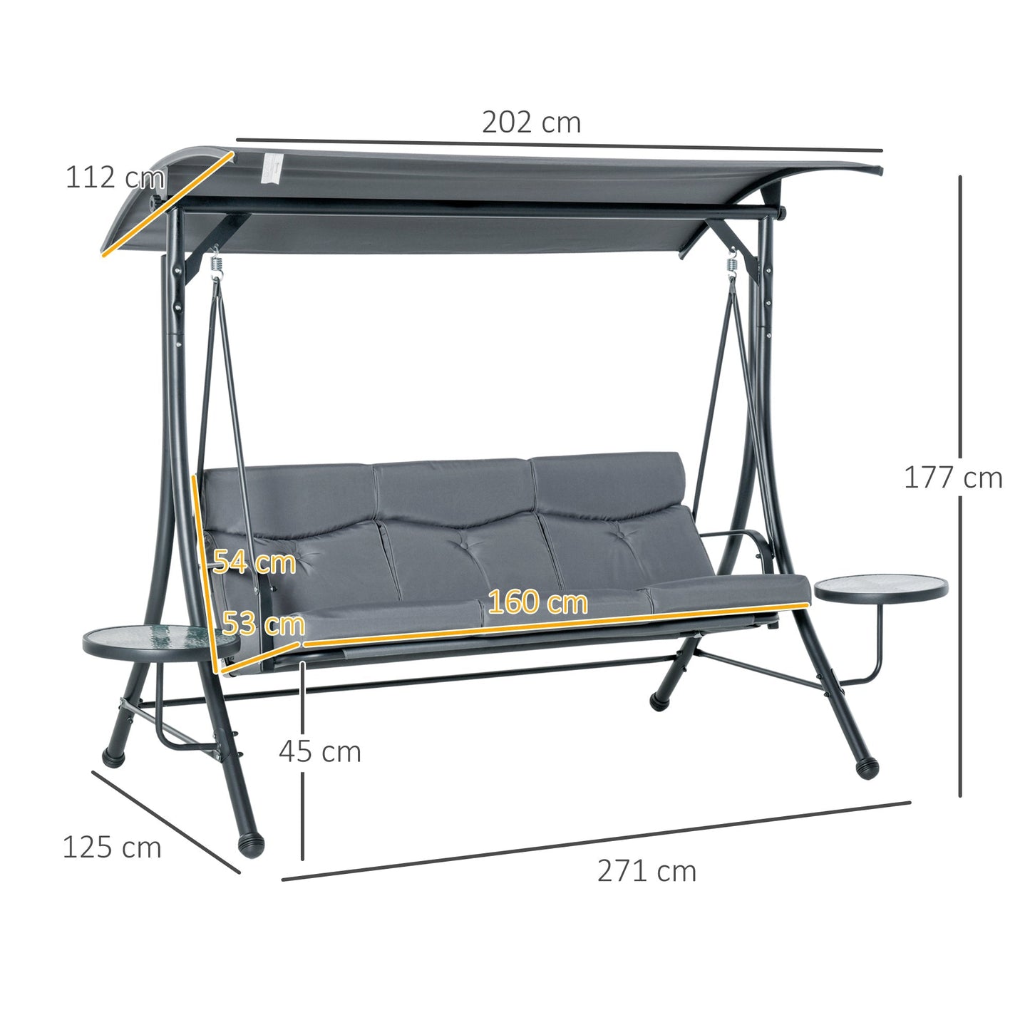 ALEXANDRIA | 3 Seater Garden Swinger / Rocking Chair / Bed - Borgè