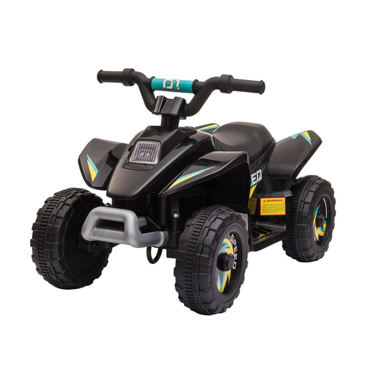 Quad for electric children with rechargeable 6V - black battery