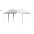 ARMENIA | Portable Garage 4x4m with UV, Rain and Wind Proof Canopy for Vehicles, Weddings and Parties - White - Borge' Group Limited