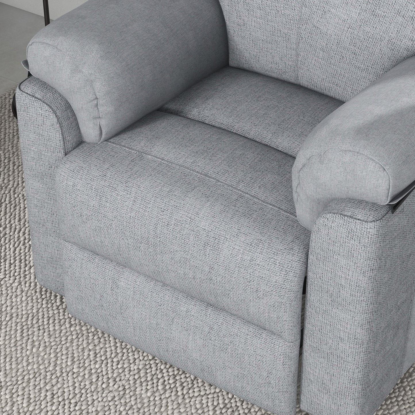 Grey Reclinable Lifting Armchair with footrests and massage points| 83x89x102 cm - Borgè