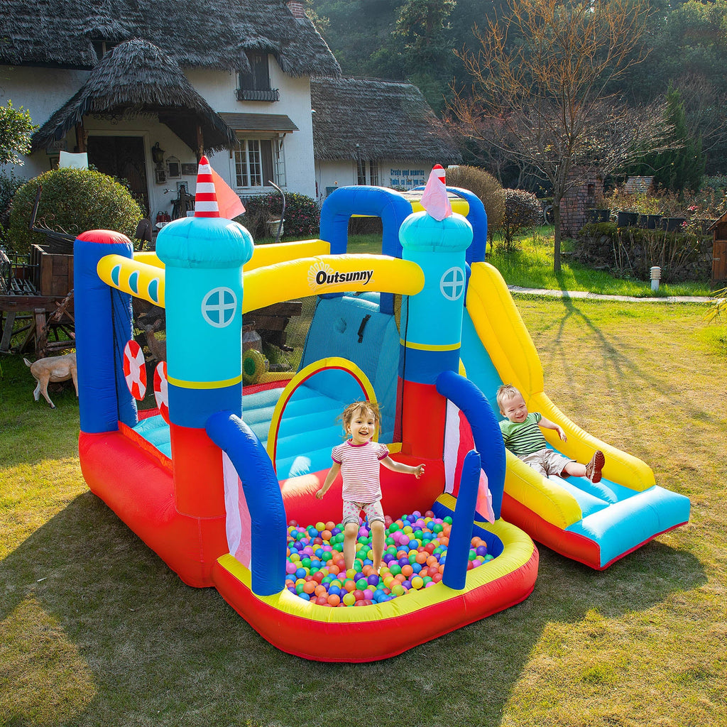 Inflatable Castle 4 in 1 Children 3-8 Years, Slide and Pool, 265x260x200cm - Borge' Group Limited