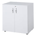 Homcom Multiuse office cabinet with lock - white - Borgè