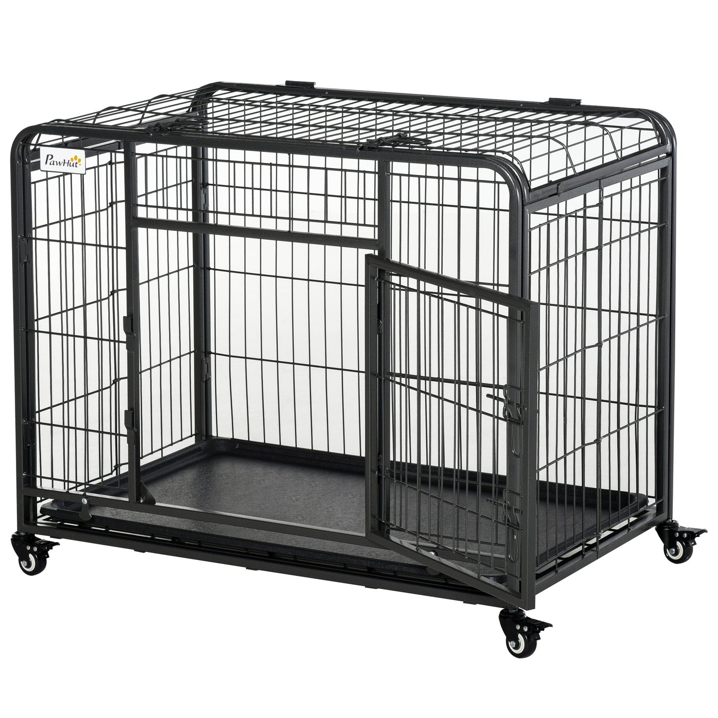 Pawhut Kennel for folding dogs holder with 4 -wheel removable bottom block - Borgè