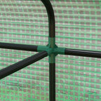 Outsunny Serra in Casetta with 2 sections with door and roller shutters, in steel and PE, 200x140x200 cm, green - Borgè