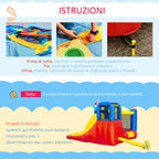 Inflatable Castle 4 in 1 Children 3-8 Years, Slide and Pool, 265x260x200cm - Borge' Group Limited