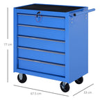 Homcom workshop trolley with 5 workpieces labor doors 67.5x33x77cm - Borgè