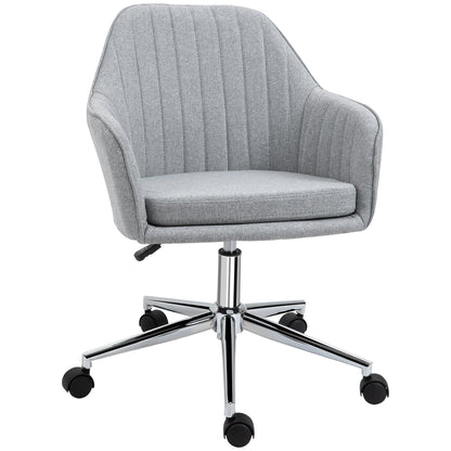 Vash office chair in fabric with swivel seat and adjustable height, light Grey - Borgè