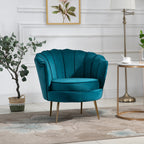 Vintage Style Design Poach Padded Velvet, 79x77x77cm, Oil green - Borgè