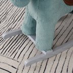 Homcom Cavallo with plush and wood with sounds and bears included, for children of 18-36 months, 65x26x55cm, blue - Borgè