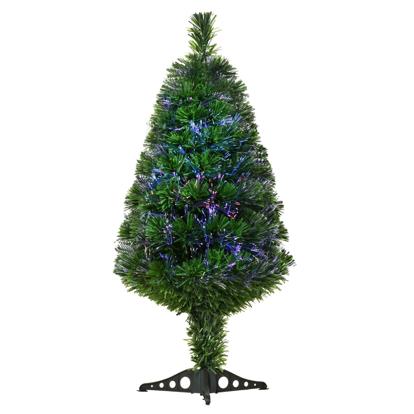 Artificial Christmas tree with 90 pvc branches and 90cm optical fiber, green - Borgè