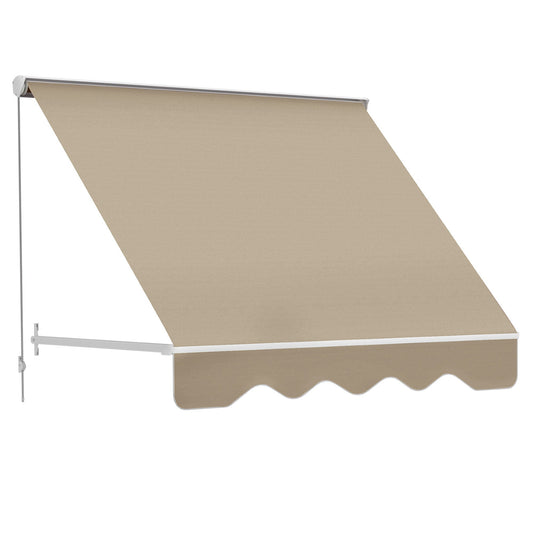 Beige Window Door Awning/Canopy, 180x70cm | Outsunny - Borgè