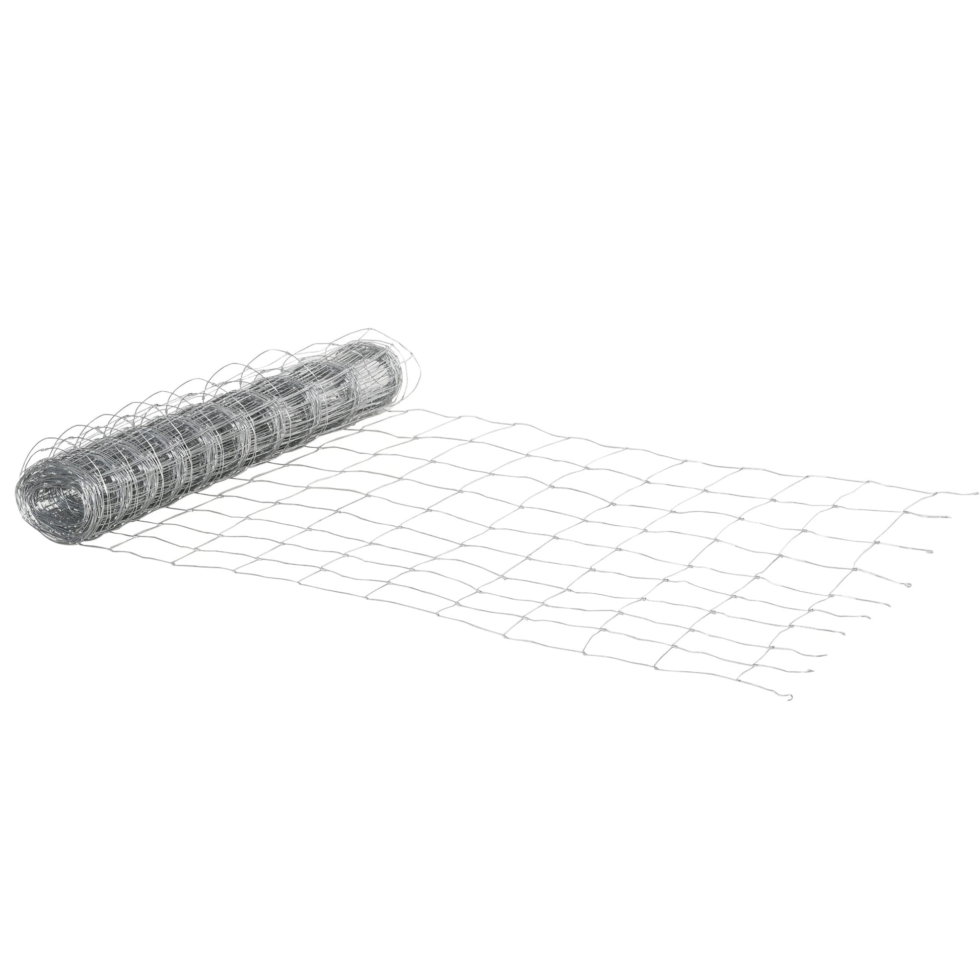 Pawhut network roll for galvanized metal fence from 26.1m, height 1.2m, silver - Borgè