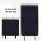 SPORTNOW Cover Ping Pong 257x153x5 cm in black polyethylene with buckles and hinges included - Borgè