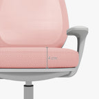 Ergonomic office chair and reclining at adjustable height with 5 wheels, 55x48x82.5-94.5 cm, pink - Borgè