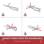 Folding Artificial Christmas Tree with Removable Base 180cm - Green - Borgè