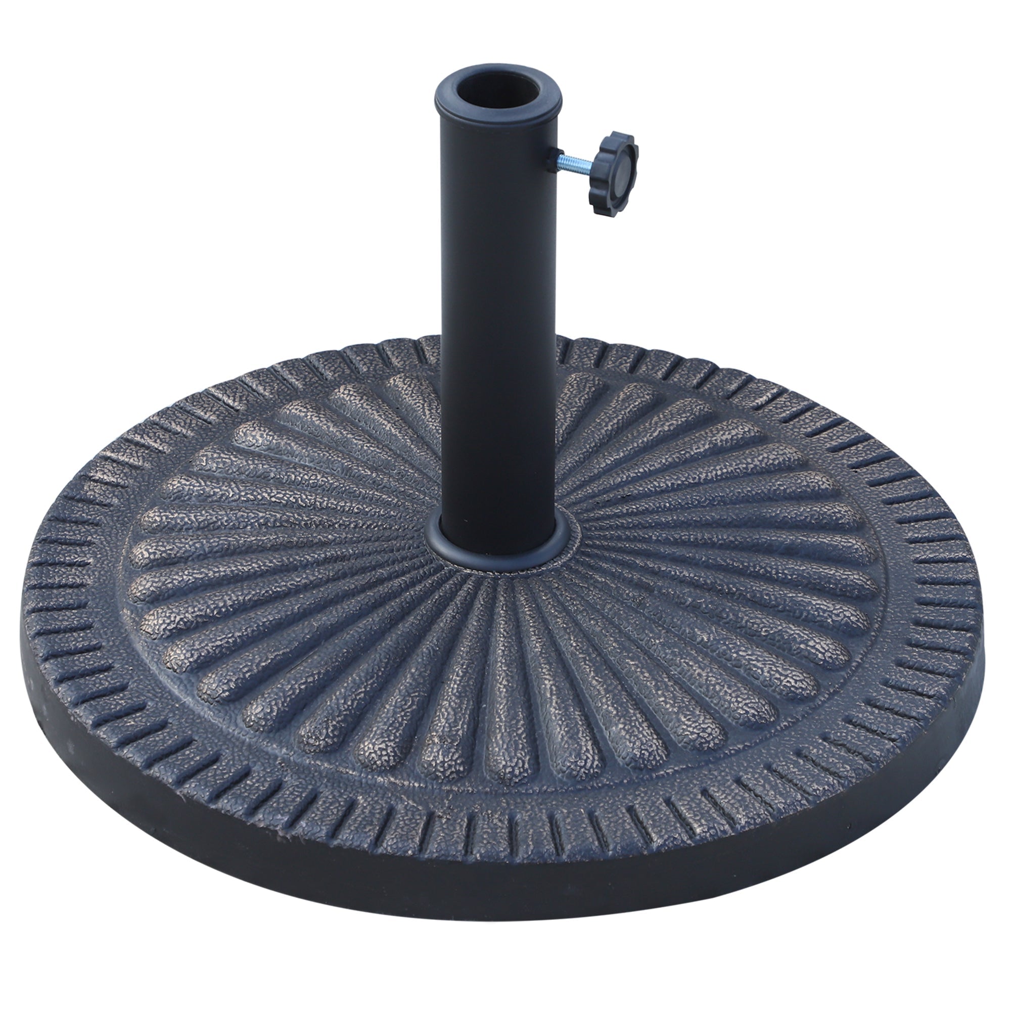 Round Umbrella Base for Ø3.8-4.8cm Poles with Decoration and Knob, Weight 15kg Ø49x32cm - Borge' Group Limited