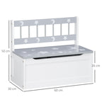 Store Bench White-Grey Modern with Stars | 60x30x50 cm - Borgè