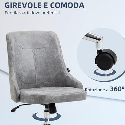 VIP SEAR FROM OFFICE ADJUSTABLE WITH GIREVANTY FUNCTION AND INCLIBLE AT 360 Â°, 56x63x85-95 cm, Gray - Borgè