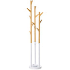 bends from the ground with napkin holders and 13 hooks, metal and bamboo, wood and white - Borgè