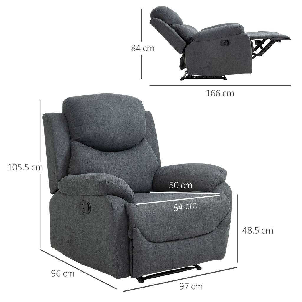 Relaxable Ergonomic Chair Relaxable Armchair With Reclinable backrest and footrests - Borgè