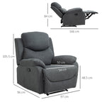 Relaxable Ergonomic Chair Relaxable Armchair With Reclinable backrest and footrests - Borgè