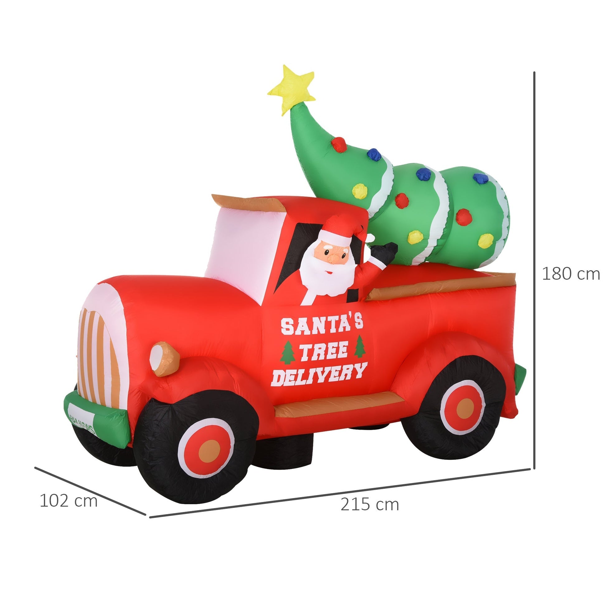 Inflatable Gigantic Santa Claus Tree Delivery with LED lights - Borgè