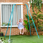 Outsunny swing for children 3-8 years as a garden in steel and pe with seat and pickets, 163x145x181 cm - Borgè