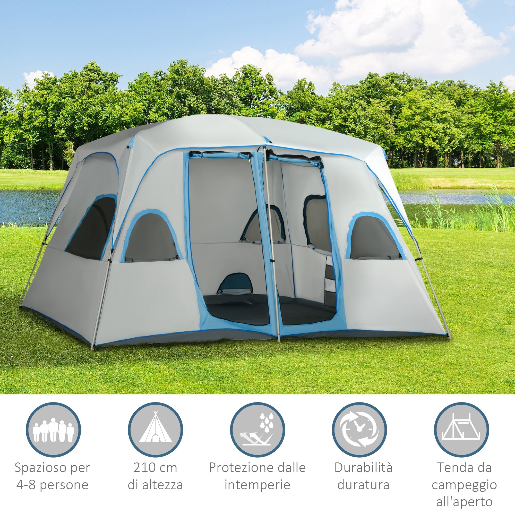 Camping Tent for 4-8 people - Borge' Group Limited
