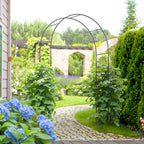 Outsunny arch for metal and outdoor metal climbing, 140x40x240cm, black - Borgè