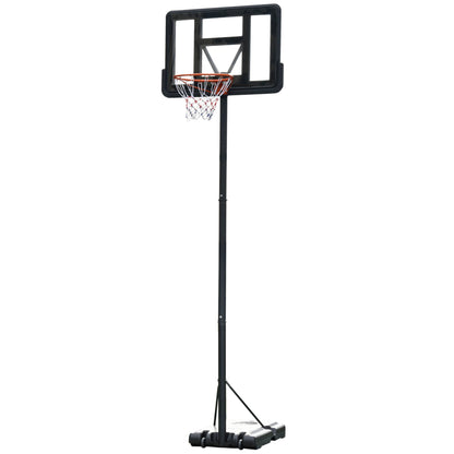 basketball basketball adjustable height 231-305cm, base with wheels and steel structure, transparent PVC scoreboard -nero - Borgè