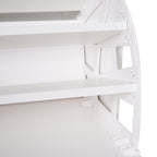 Homcom Scarpascarpe SCUSCARPE MODERN DESIGN 12 PAIA OF SHIP SHIPS WITH ENTRANCE IN ENTRANCE IN SLACED WOOD WOOD 94.5 x 57 x 30 cm white - Borgè
