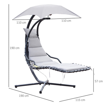 Suspended Garden Armchair with co-surveyed Roof with UV protection | Outsunny - Borgè