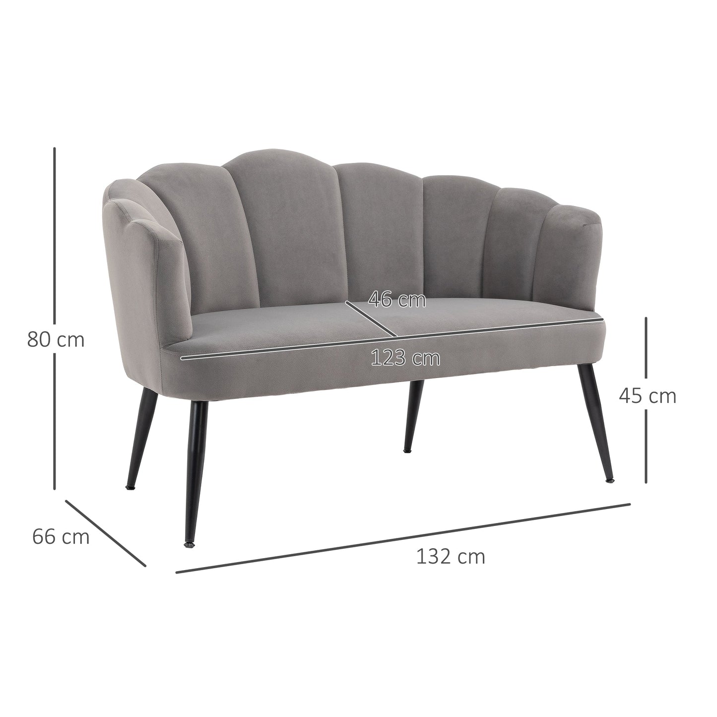 MADISON | Grey Velvet Sofa - Borgè