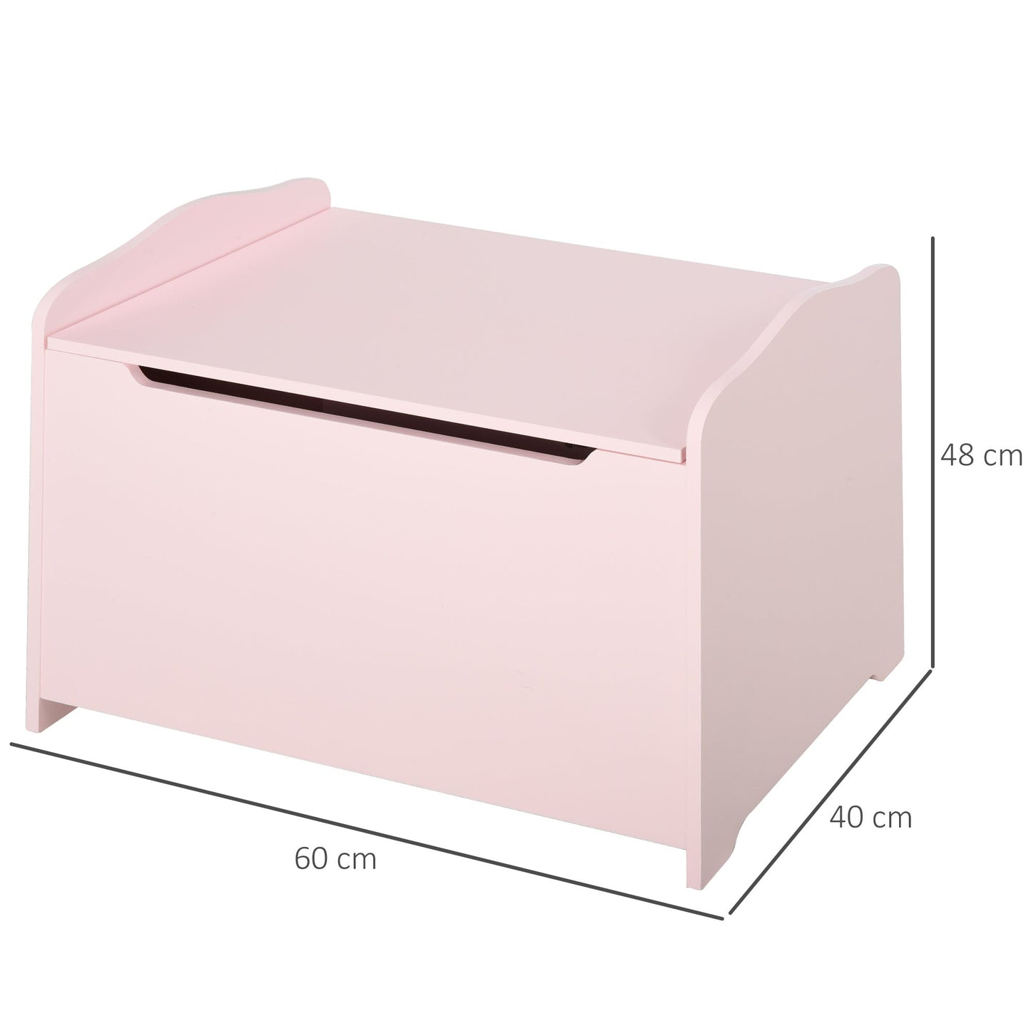 Store Bench Pink wooden bench with storage space for childrens room