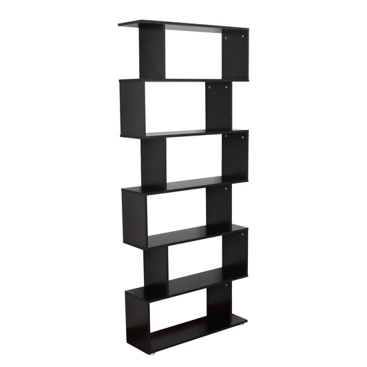 Homdom Wooden Design Library, Black, 80x24x191cm - Borgè