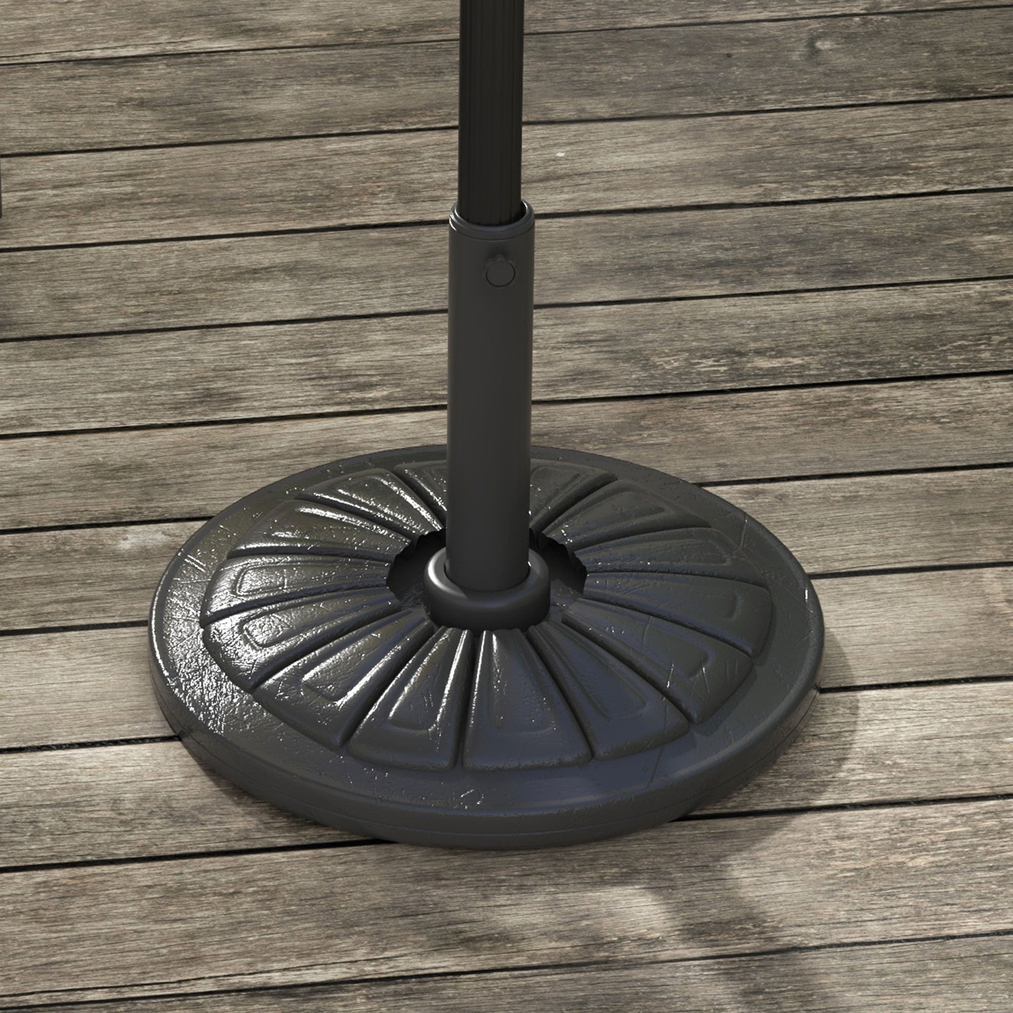 Ã˜43cm 13kg concrete Ã˜43cm round umbrella base for 38mm and 48mm poles, black, black - Borgè