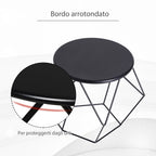 Homcom coffee coffee table Nordic Design Design Minimalist Geometric Floor, Steel, 54x54x44cm - Borgè