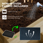 Fioriera outsunny with grilled and drainage holes, fir wood, 60x16x100 cm - Borgè