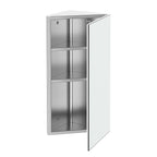 Bathroom Angular Wardrobe in steel with saving mirror 60 x 30 x 18.4cm - Borgè